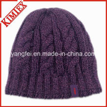 Mais novo design de moda malha chapéu quentes jacquard beanie tampa